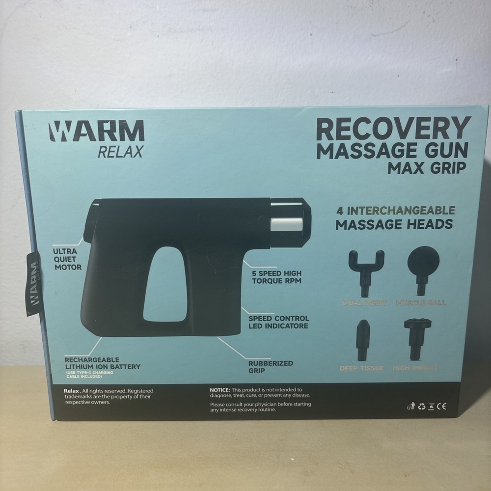 WARM RELAX RECOVERY MASSAGE GUN MAX GRIP